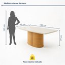 Ver imagem 4 de Conjunto de Sala de Jantar 6 Lugares Tampo de Vidro 180x90cm Marrom