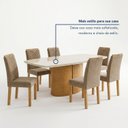 Ver mais imagens de Conjunto de Sala de Jantar 6 Lugares Tampo de Vidro 180x90cm Marrom