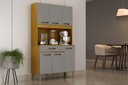 Ver imagem 3 de Cozinha Viena 91 cm com 6 Portas e 1 Gaveta Cinamomo/Cinza
