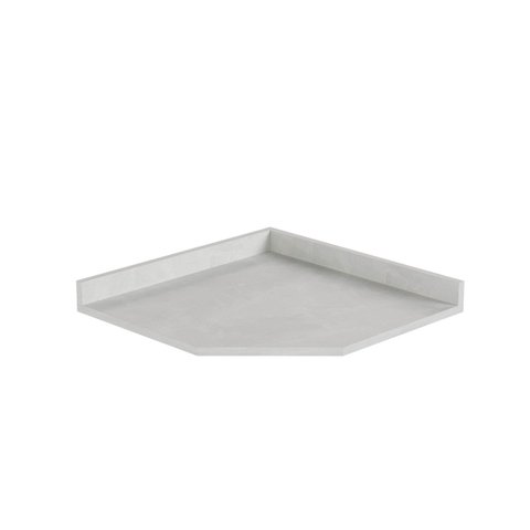 Tampo para Balcão Canto Oblíquo Ipanema CabeCasa MadeiraOriginals Branco/Mármore