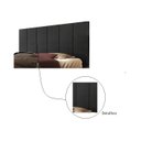 Ver imagem 3 de Cabeceira Cama Box Casal 1.38 Flora:Preto