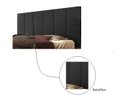 Ver imagem 3 de Cabeceira Cama Box Casal 1.38 Flora:Preto