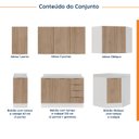 Ver imagem 5 de Cozinha Modulada 6 Peças com Tampo 3 Aéreos 6 Portas e 3 Balcões Ipanema CabeCasa MadeiraOriginals