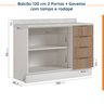 Cozinha Modulada 6 Peças com Tampo 3 Aéreos 6 Portas e 3 Balcões Ipanema CabeCasa MadeiraOriginals - 16