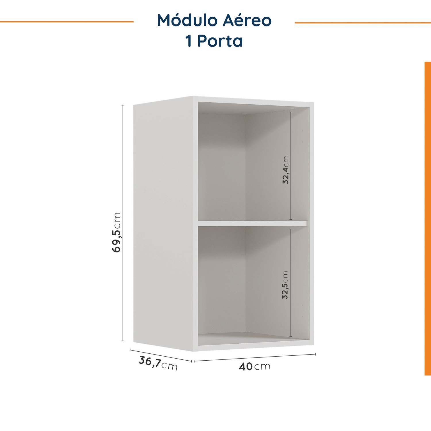 Cozinha Modulada 6 Peças com Tampo 3 Aéreos 6 Portas e 3 Balcões Ipanema CabeCasa MadeiraMadeira - 15