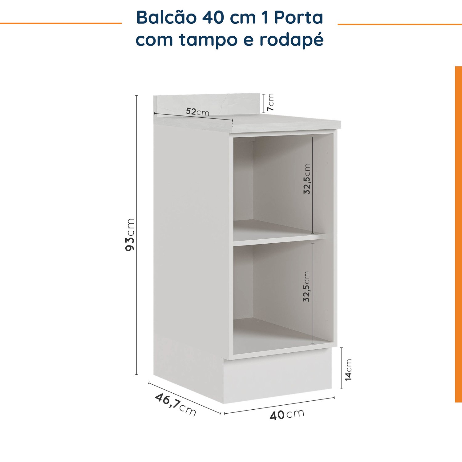 Cozinha Modulada 6 Peças com Tampo 3 Aéreos 6 Portas e 3 Balcões Ipanema CabeCasa MadeiraMadeira - 19