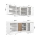 Ver imagem 6 de Cozinha Modulada 6 Peças com Tampo 3 Aéreos 6 Portas e 3 Balcões Ipanema CabeCasa MadeiraOriginals