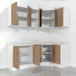 Cozinha Modulada 6 Peças com Tampo 3 Aéreos 6 Portas e 3 Balcões Ipanema CabeCasa MadeiraMadeira - 11