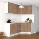 Ver imagem 2 de Cozinha Planejada 6 Peças com Tampo 3 Aéreos 6 Portas e 3 Balcões Ipanema CabeCasa MadeiraOriginals m