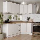 Ver imagem 2 de Cozinha Modulada 6 Peças com Tampo 3 Aéreos 6 Portas e 3 Balcões Ipanema CabeCasa MadeiraOriginals