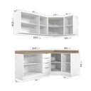 Ver imagem 5 de Cozinha Planejada 6 Peças com Tampo 3 Aéreos 6 Portas e 3 Balcões Ipanema CabeCasa MadeiraOriginals Branco
