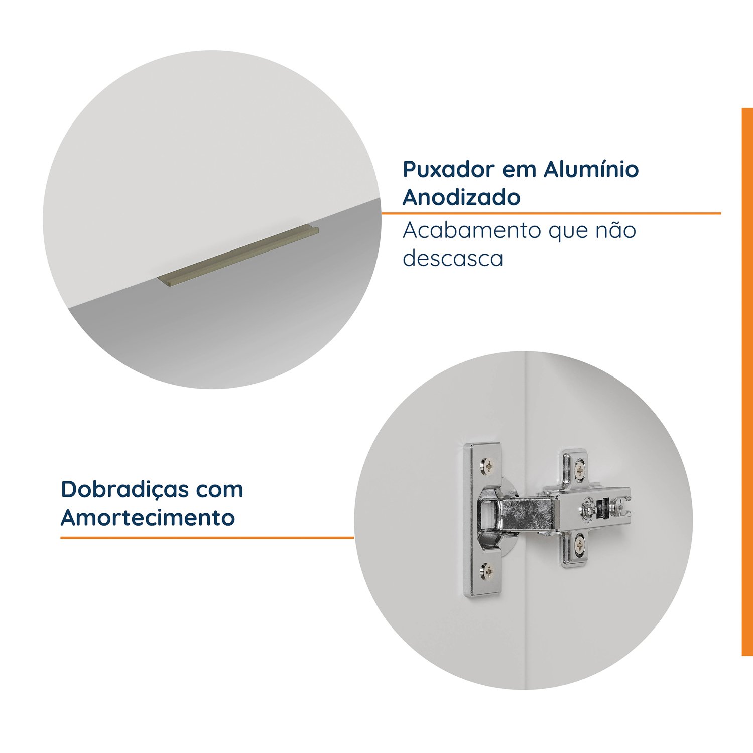 Cozinha Modulada 6 Peças com Tampo 3 Aéreos 6 Portas e 3 Balcões Ipanema CabeCasa MadeiraMadeira - 8