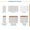 Cozinha Modulada 6 Peças com Tampo 3 Aéreos 6 Portas e 3 Balcões Ipanema CabeCasa MadeiraOriginals - 5