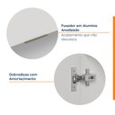 Ver imagem 7 de Cozinha Planejada 6 Peças com Tampo 3 Aéreos 6 Portas e 3 Balcões Ipanema CabeCasa MadeiraOriginals Branco