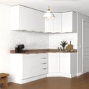 Ver imagem 3 de Cozinha Modulada 6 Peças com Tampo 3 Aéreos 6 Portas e 3 Balcões Ipanema CabeCasa MadeiraOriginals