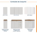 Ver imagem 4 de Cozinha Planejada 6 Peças com Tampo 3 Aéreos 6 Portas e 3 Balcões Ipanema CabeCasa MadeiraOriginals Branco