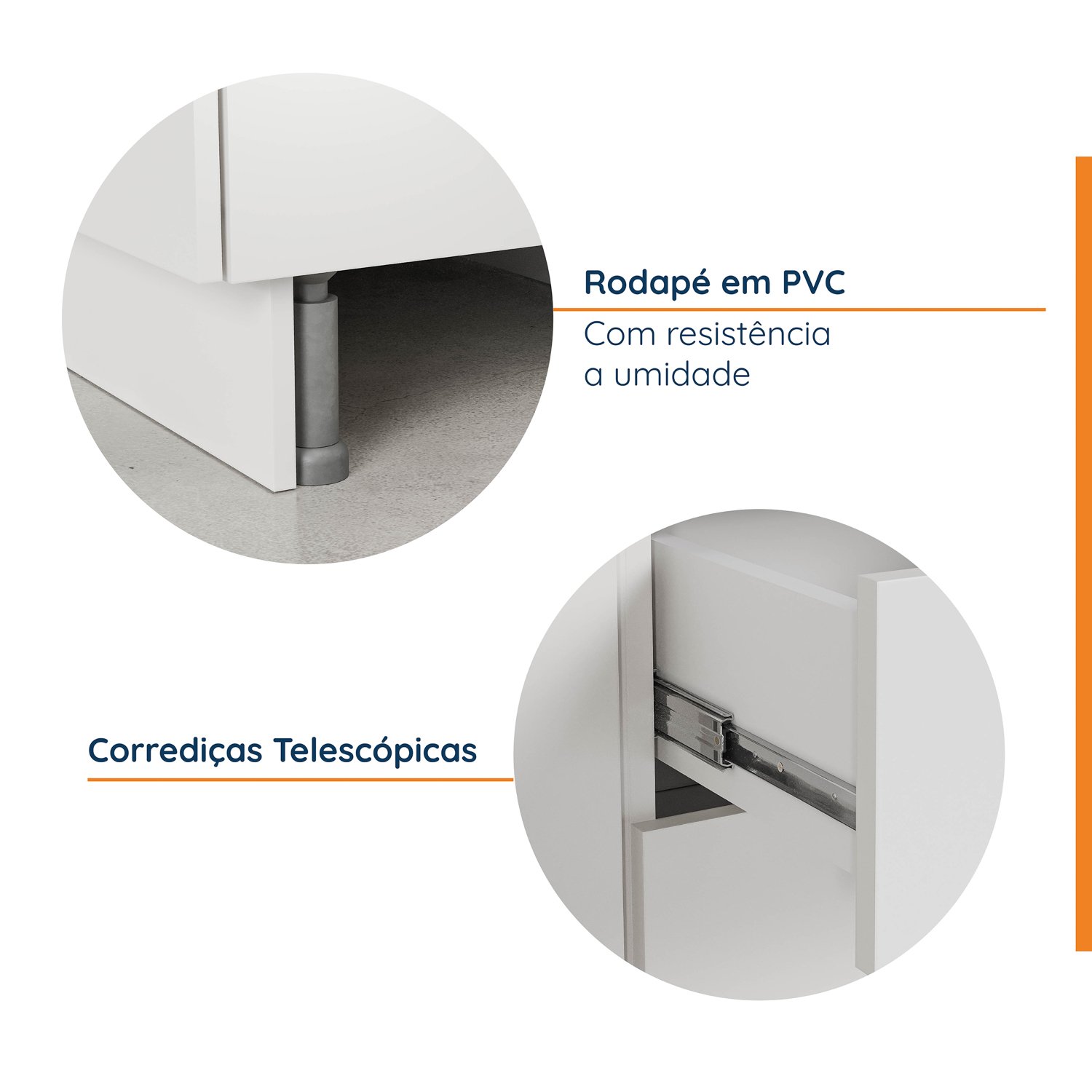 Cozinha Modulada 6 Peças com Tampo 3 Aéreos 6 Portas e 3 Balcões Ipanema CabeCasa MadeiraMadeira - 9