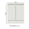 Balcão de Cozinha Stella 70cm 2 Portas Branco - 6