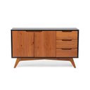 Ver imagem 3 de Balcão Escritório 2 Portas 3 Gavetas Club Madeira Maciça