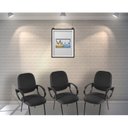 Ver imagem 3 de Cadeira Escritório Coletiva Auditório Hotel Fixa Estofada com Braço Orelha Metal Preto