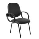 Ver imagem 1 de Cadeira Escritório Coletiva Auditório Hotel Fixa Estofada com Braço Orelha Metal