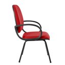 Ver imagem 6 de Cadeira Escritório Coletiva Auditório Hotel Fixa Estofada com Braço Orelha Metal