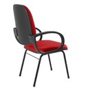 Ver imagem 2 de Cadeira Escritório Coletiva Auditório Hotel Fixa Estofada com Braço Orelha Metal