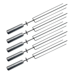 5 Espetos Tridente Inox P/ Churrasqueira - 1