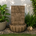 Ver imagem 7 de Fonte Água Decorativa Buda Hindu Paz Jardim Painel Marrom