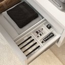 Ver imagem 3 de Lavatório em Porcelanato para Banheiro com Cuba Esculpida Gabinete e Espelheira 