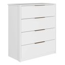 Ver imagem 2 de Cômoda para Quarto com 4 Gavetas Alia Branco