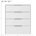 Ver imagem 3 de Cômoda para Quarto com 4 Gavetas Alia Branco