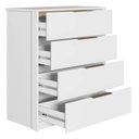 Ver mais imagens de Cômoda para Quarto com 4 Gavetas Alia Branco