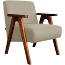 Ver imagem 2 de Kit 2 Poltronas para Sala e Escritório Decorativas Oceania Veludo Bege