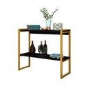 Ver imagem 4 de Aparador Decorativo ou Cantinho do Café Isis C/prateleira - Dourado/preto