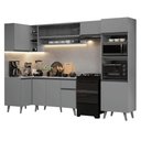 Ver imagem 2 de Armário de Cozinha Completa de Canto 385cm Nice Madesa 04 Cinza