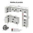 Ver imagem 3 de Armário de Cozinha Completa de Canto 385cm Nice Madesa 04 Cinza