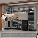Ver imagem 5 de Armário de Cozinha Completa de Canto 385cm Nice Madesa 04 Cinza