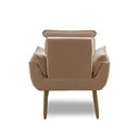 Ver imagem 6 de Kit 2 Poltronas para Sala Decorativa Opala Pés Madeira Suede Capuccino Império Decor