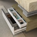 Ver imagem 2 de Bancada de Porcelanato para Banheiro com Cuba de apoio Gaveteiro e Espelheira Bumi