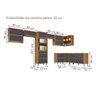 Cozinha Completa 100% Mdf 9 Peças Nesher Baronesa Marrom Grafite - 3