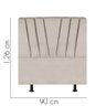 Cabeceira Estofada Bélgica 90cm Solteiro Para Cama Box Quarto Suede Bege - Ahazzo Móveis - 2