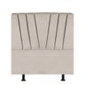 Cabeceira Estofada Bélgica 90cm Solteiro Para Cama Box Quarto Suede Bege - Ahazzo Móveis - 1