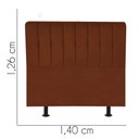 Ver imagem 3 de Cabeceira Estofada Kiara 140cm Casal Box Quarto Suede Terracota Telha - Ahazzo Móveis