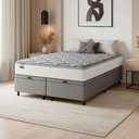 Ver imagem 1 de Cama Box Baú King Real Max Force Softgel 193x203x68cm - Suporta até 200 kg por Pessoa
