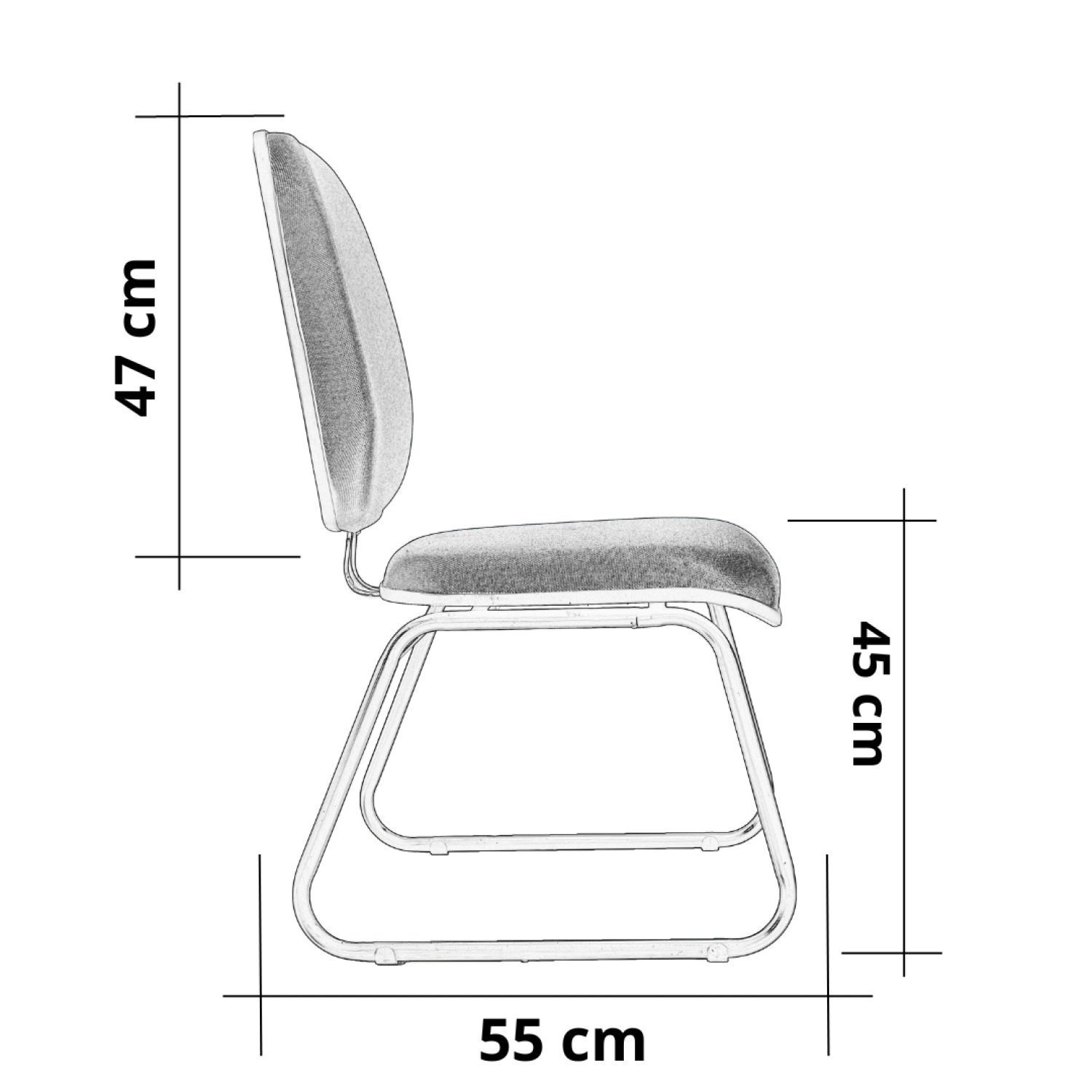 Cadeira Diretor Estofada Anatômica Base Sky - 5