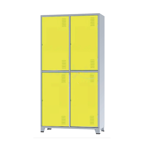 Roupeiro De Aço Insalubre 4 Portas Vestiário Nr 18/24 Locker Amarelo