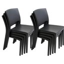 Ver imagem 2 de Cadeira Jantar Hydra Plus Kit C/ 8 Cadeiras Polipropileno Preto Kappesberg