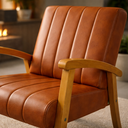 Ver imagem 2 de Kit 2 Poltronas Haley Moderna Decorativa Estofada Corino Sala Estar Quarto Escritório Recepção:caram