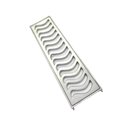 Ver imagem 1 de Grelha Pluvial 15x50 Elite com Suporte e Aro de Fixação - Alumínio Escovado - Znubi Grelhas & Cia